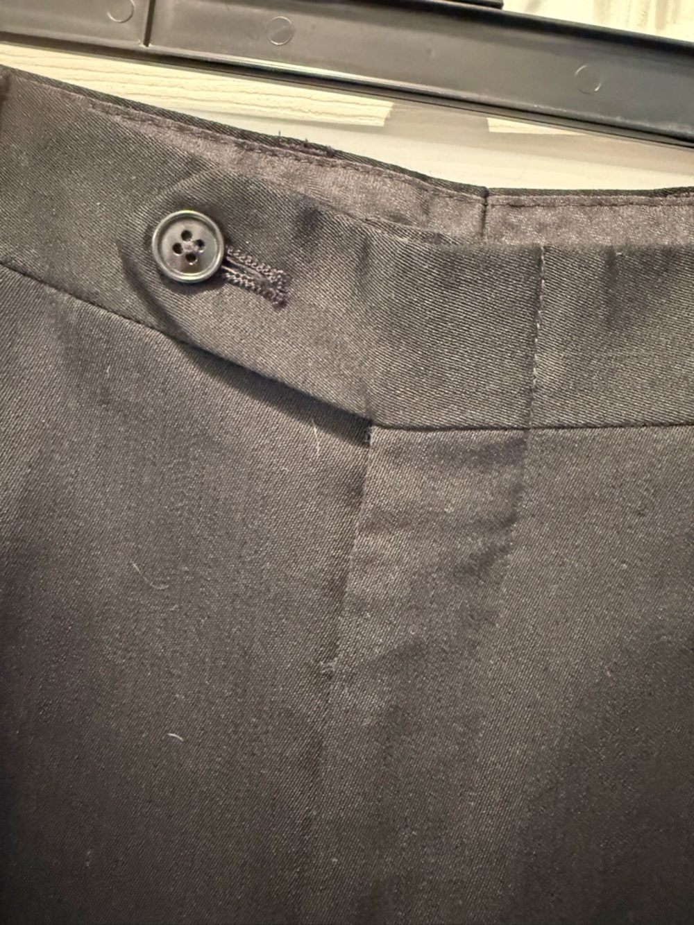 🖤 Men’s Black Wool Suit Dress Pants | Tailored Slacks Classic Career 34W - Picture 2 of 5